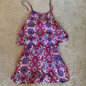 Pattern halter top romper (kids)